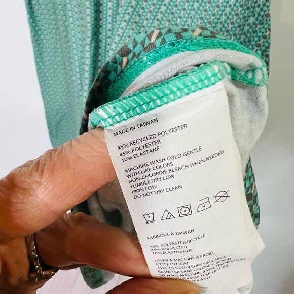 PrAna Blue Green Geometric Stretch Pullover Sundress - Picture 5 of 8